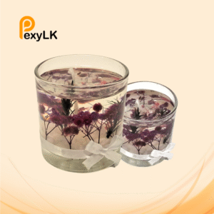 Handmade Floral Gel Wax Candle